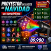Proyector de luces de Navidad de 20.000 lumenes para interiores y exteriores, teconologia LED de Navidad con patrones decorativos de Navidad para ventanas interiores y exteriores, suelo, techo y pared