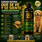 Shampoo Dogs Dreams® - elimina la dermatitis formula de avena para aliviar la picazón en la piel, hipoalergénico para pieles sensibles, para perros de todas las edades, desodoriza y sana la dermis de tu mascota