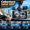 Dash Cam para carros con visión de 360 grados, pantalla de 3,16 pulgadas, gran angular de 170 grados, 4 lentes, sensor G, grabación en bucle y modo de aparcamiento 24 horas; ideal para familias, taxis y flotas de vehículos.