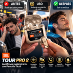 Audífonos JBL Tour Pro 2 con Pantalla Táctil inalámbricos Bluetooth con cancelación de ruido para traducción (modelo 2026)