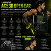 Monster AC530 Open-Ear  de diseño abierto con micrófono y cancelación de ruido; plegado doble, Bluetooth 6.0, batería de larga duración (165 horas). Ideales para correr, entrenar, conducir y la vuelta a clases. Regalo para hombres y mujeres