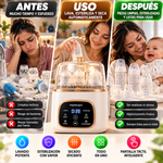 Lavadora, esterilizadora y secadora de biberones Momcozy KleanPal Pro con 300 tabletas de detergente - Máquina de limpieza todo en uno para biberones, piezas de extractor y artículos esenciales para bebés