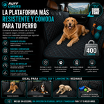 Ruff Liners Extensor de asiento trasero mediano para perros, color negro, como se ve en Shark Tank, plataforma inferior dura para automóviles, SUV y camiones de tamaño mediano, soporte de 400 libras