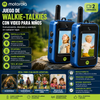 walkie-talkies Motorola®  Con video para niños (2 unidades), juguetes de radio bidireccional recargables de largo alcance; ideal para aventuras al aire libre, acampadas, senderismo y regalos de cumpleaños; diseño duradero y con carga de 6 horas