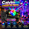 Caivimvn®  Luces de fiesta, luz de discoteca de DJ, luz de bola de discoteca, luces estroboscópicas activadas por sonido, luces de escenario para fiestas, cumpleaños, regalo de Navidad, boda, karaoke