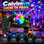 Caivimvn®  Luces de fiesta, luz de discoteca de DJ, luz de bola de discoteca, luces estroboscópicas activadas por sonido, luces de escenario para fiestas, cumpleaños, regalo de Navidad, boda, karaoke