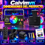 Caivimvn®  Luces de fiesta, luz de discoteca de DJ, luz de bola de discoteca, luces estroboscópicas activadas por sonido, luces de escenario para fiestas, cumpleaños, regalo de Navidad, boda, karaoke
