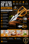 Tijeras de cocina de alta resistencia multifuncionales y potentes ✂️🦴