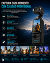 Osmo Xtra Muse® Videocámara de vlogging con sensor CMOS de 1 pulgada, vídeo 4K a 120 fps, estabilizador de cardán de 3 ejes, enfoque rápido, seguimiento de rostros/objetos y diseño portátil tipo Handycam.