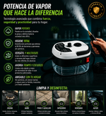Limpiador a Vapor Alta Presión y Temperatura Portátil INALAMBRICO multiusos