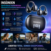 INSONIXN Auriculares inalámbricos Bluetooth 6.0, micrófono integrado y gancho para la oreja; resistentes al agua, 36 horas de reproducción, sonido de alta fidelidad; cómodos para entrenamientos, deportes, conductores, trabajo en casa u oficina