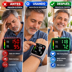 Monitor de presión arterial de muñeca Ziqing: dispositivo digital para uso doméstico con pantalla LED, brazalete con pantalla táctil, diseño compacto ideal para llevar en el bolso, estuche de transporte, puerto Tipo-C.