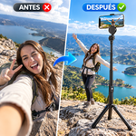 Upgraded Magnetic Selfie Stick 360° Palo para selfis magnético mejorado, soporte giratorio con control de ángulo de 360°, accesorio Bluetooth compacto y extensible (25 pulgadas), compatible con iPhone y teléfonos inteligentes