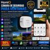 HomiQ Cámara de seguridad para ventanas: Life 3MP 2K, cámara WiFi para interiores (2,4 GHz/5 GHz) con visión nocturna a color mediante IA, detección de movimiento con enfoque automático