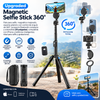 Upgraded Magnetic Selfie Stick 360° Palo para selfis magnético mejorado, soporte giratorio con control de ángulo de 360°, accesorio Bluetooth compacto y extensible (25 pulgadas), compatible con iPhone y teléfonos inteligentes