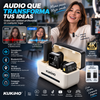 KUKIHO Wireless Micrófono de solapa inalámbrico para iPhone, iPad y Android con estuche de carga; cancelacion de ruido, Bluetooth 6.0, 750 mt de distancia, ideal para creadores, vlogs, videos de la escuela/universidad