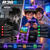 R36S Retro Video Consola portátil de videojuegos con sistema Linux, pantalla IPS de 3,5 pulgadas, batería de 3000 mAh y tarjetas TF de 32 GB + 64 GB; ideal para Navidad, regalos festivos o la vuelta a clases.