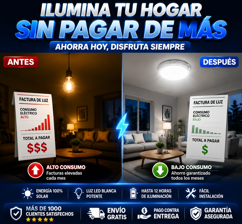 Lampara solar Original de 200W – AHORRO GARANTIZADO A LARGO PLAZO