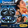 bmani Auriculares inalámbricos con Bluetooth con pantalla LED de 80 horas de reproducción, gancho sobre la oreja con micrófono, sonido estéreo, controles de botón fáciles