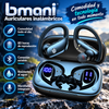 bmani Auriculares inalámbricos con Bluetooth con pantalla LED de 80 horas de reproducción, gancho sobre la oreja con micrófono, sonido estéreo, controles de botón fáciles