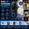 Orbitell® Videoportero inalámbrico de 1080p con cámara Wi-Fi, audio bidireccional, visión nocturna, almacenamiento en la nube, detección de movimiento inteligente AI, compatible con Wi-Fi, bluethooth 6.0