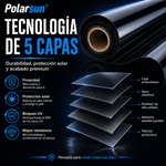 Polarsun® rollo de nanocerámica, 20 pulgadas x 20 pies, privacidad, protección solar y antideslumbrante, bloqueo de calor y UV, antiarañazos, 5 capas - Polariza tu carro sin pagar una fortuna