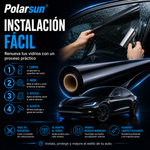 Polarsun® rollo de nanocerámica, 20 pulgadas x 20 pies, privacidad, protección solar y antideslumbrante, bloqueo de calor y UV, antiarañazos, 5 capas - Polariza tu carro sin pagar una fortuna