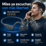 Auriculares de conducción ósea 5 en 1 manos libres PRO - Última tecnología con cancelación de ruido