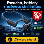 Auriculares de conducción ósea 5 en 1 manos libres PRO - Última tecnología con cancelación de ruido