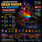 Proyector de luces de Navidad de 20.000 lumenes para interiores y exteriores, teconologia LED de Navidad con patrones decorativos de Navidad para ventanas interiores y exteriores, suelo, techo y pared