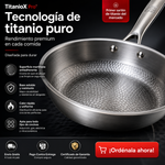 TitanioX Pro® – Sartén de Titanio Puro Antiadherente sin Recubrimientos ni Químicos