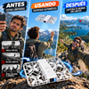 HOVERAir X1 - Fly More Cámara de vuelo autónomo de bolsillo - Fly More Combo 125 g Ligero 5 rutas de vuelo preprogramadas Sistema láser VIO y ToF Resistente a la intemperie Garantía de 12 meses Bolso plegable Drones de grabación electrónica - plegable.