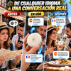 Traductor inteligente Bluetooth portátil: conexión Bluetooth estable, traducción en tiempo real a 165 idiomas, adaptación a acentos, compañero de práctica de español e inglés, herramienta para situaciones en restaurantes, tutor inteligente.