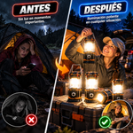Paquete de 4 linternas LED plegables y compactas: duraderas, impermeables, recargables mediante energía solar y USB, alimentadas por energía solar, brillo ajustable, resistentes al calor y al frío, baterías incluidas. Luces de emergencia con modo linterna