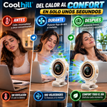 Ventilador portátil mini Coolhill: ventilador de pinza inalámbrico y recargable para escritorio, con 100 velocidades ajustables, batería de larga duración de 5000 mAh, pantalla digital, ultra silencioso, duradero y con luz LED; ideal para viajes.