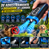 Dispositivo ultrasónico de adiestramiento y disuasión de ladridos: seguro y humano. Recargable por USB, emisores duales, alcance de 15 metros (50 pies), frecuencia de 25 kHz, linterna, empuñadura portátil, correa para la muñeca.