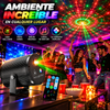 Luz láser LED: diseño cilíndrico (rojo y verde) para bares, salas de karaoke y espacios privados; incluye mando a distancia, Combina funciones de proyector con efecto océano, bola de discoteca, letrero de neón LED y luz ambiental multicolor.