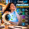 Ventilador portátil mini Coolhill: ventilador de pinza inalámbrico y recargable para escritorio, con 100 velocidades ajustables, batería de larga duración de 5000 mAh, pantalla digital, ultra silencioso, duradero y con luz LED; ideal para viajes.