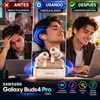 Galaxy Buds4 Pro (2026) Con cancelación de ruido externo, sonido envolvente, tecnología de ondas sonoras, bluetooth 6.0, compatible con android y apple. Control manual para subir y bajar volumen, sistema anticaídas adaptable a cualquier pabellón auditivo