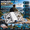 HOVERAir X1 - Fly More Cámara de vuelo autónomo de bolsillo - Fly More Combo 125 g Ligero 5 rutas de vuelo preprogramadas Sistema láser VIO y ToF Resistente a la intemperie Garantía de 12 meses Bolso plegable Drones de grabación electrónica - plegable.