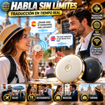 Traductor inteligente Bluetooth portátil: conexión Bluetooth estable, traducción en tiempo real a 165 idiomas, adaptación a acentos, compañero de práctica de español e inglés, herramienta para situaciones en restaurantes, tutor inteligente.