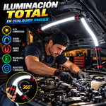 Linterna LED flexible tipo barra – Luz de trabajo LED recargable y flexible de 27 pulgadas; luz de inspección manos libres de alta luminosidad para reparación de automóviles, trabajo bajo el capó, garaje, mecánica, bricolaje, acampada y emergencias.