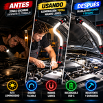 Linterna LED flexible tipo barra – Luz de trabajo LED recargable y flexible de 27 pulgadas; luz de inspección manos libres de alta luminosidad para reparación de automóviles, trabajo bajo el capó, garaje, mecánica, bricolaje, acampada y emergencias.