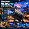 Proyector Magcubic HY300Pro (290 ANSI, Android 14, WiFi 6 de doble banda, decodificación 8K/4K, corrección trapezoidal automática, Bluetooth 5.4 inalámbrico, pantalla de 130", resolución 1280x720p