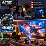 Proyector Magcubic HY300Pro (290 ANSI, Android 14, WiFi 6 de doble banda, decodificación 8K/4K, corrección trapezoidal automática, Bluetooth 5.4 inalámbrico, pantalla de 130", resolución 1280x720p