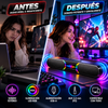 OHAYO Altavoces para computador, TV y ipad. Alimentación por USB-A, estéreo con cable y conector de audio AUX de 3,5 mm (modelo P2) — Para computadoras de escritorio y portátiles; para juegos y para ver películas y series [Versión 2026]