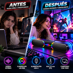 OHAYO Altavoces para computador, TV y ipad. Alimentación por USB-A, estéreo con cable y conector de audio AUX de 3,5 mm (modelo P2) — Para computadoras de escritorio y portátiles; para juegos y para ver películas y series [Versión 2026]