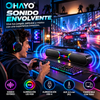 OHAYO Altavoces para computador, TV y ipad. Alimentación por USB-A, estéreo con cable y conector de audio AUX de 3,5 mm (modelo P2) — Para computadoras de escritorio y portátiles; para juegos y para ver películas y series [Versión 2026]