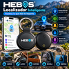 HEBOS Localizador inteligente compatible con Android e iOS | sistema de Rastreo global para carros, llaves, cartera, celular mochila y equipaje, tecnología de IA para geolocalizacion satelital.