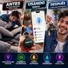 HEBOS Localizador inteligente compatible con Android e iOS | sistema de Rastreo global para carros, llaves, cartera, celular mochila y equipaje, tecnología de IA para geolocalizacion satelital.